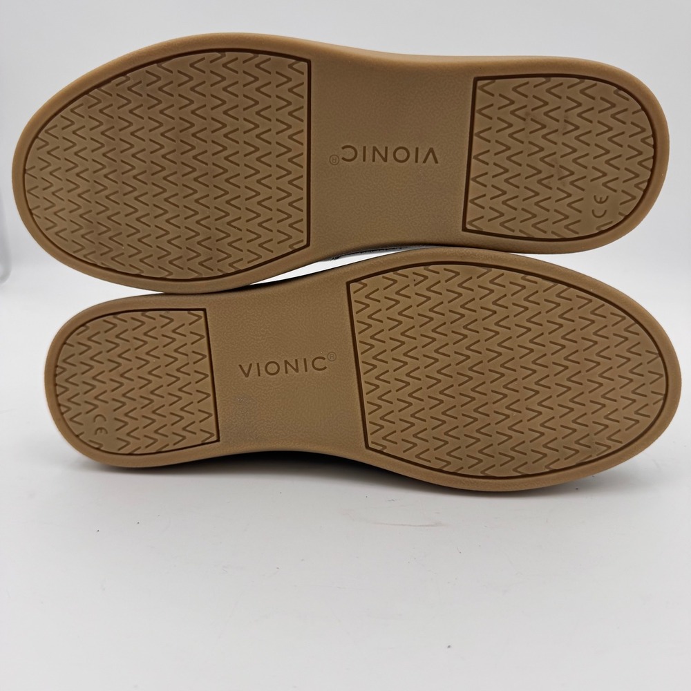 NWOB Vionic Thrive Navy Leather Suede Backless Sneaker Mule Orthotic Rare Sample - Picture 9 of 9